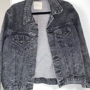 Oversized black jean jacket